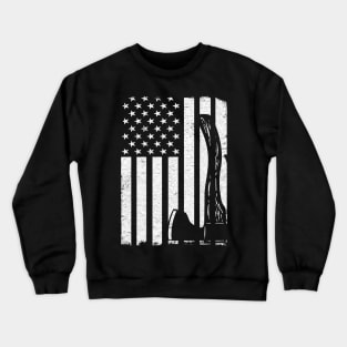 Axe Throwing USA Flag America Patriotic Gift Crewneck Sweatshirt